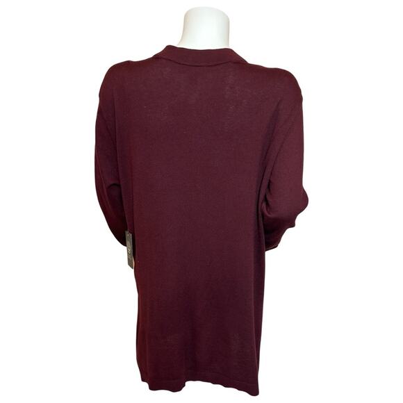 #T28 Vince Camuto Wine Cut Out Neck Sweater SZ M $88 - Picture 6 of 10